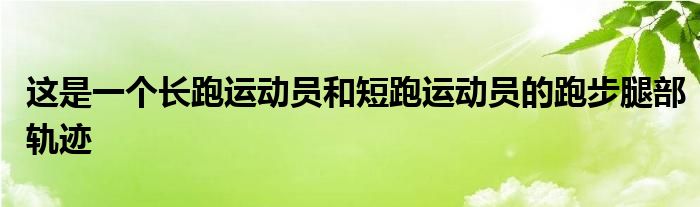 這是一個(gè)長跑運(yùn)動(dòng)員和短跑運(yùn)動(dòng)員的跑步腿部軌跡