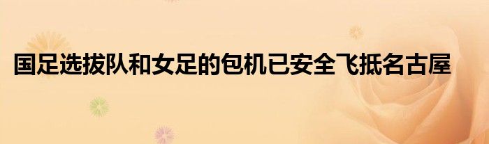 國足選拔隊和女足的包機已安全飛抵名古屋