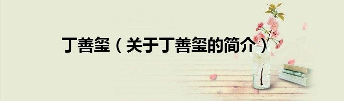 丁善璽（關(guān)于丁善璽的簡(jiǎn)介）