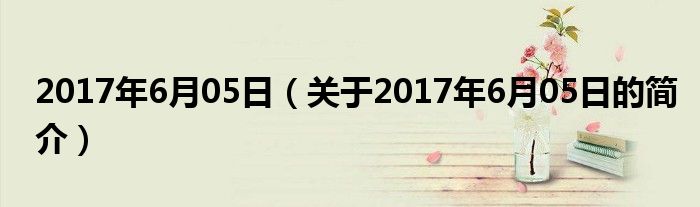 2017年6月05日（關(guān)于2017年6月05日的簡介）