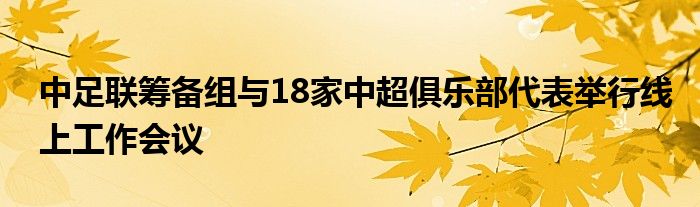 中足聯(lián)籌備組與18家中超俱樂(lè)部代表舉行線上工作會(huì)議