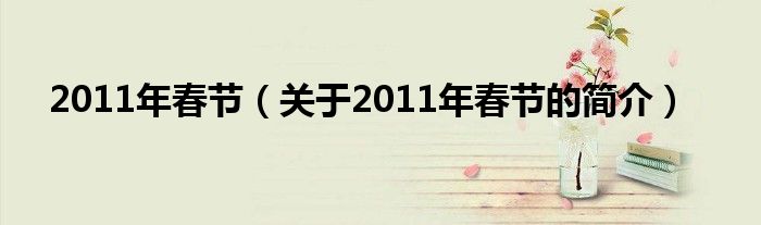 2011年春節(jié)（關(guān)于2011年春節(jié)的簡(jiǎn)介）