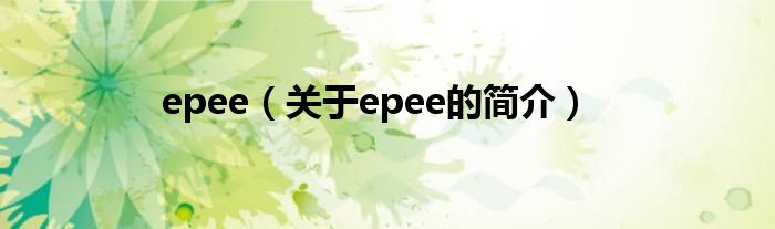 epee（關(guān)于epee的簡介）