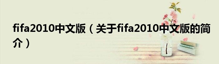 fifa2010中文版（關(guān)于fifa2010中文版的簡(jiǎn)介）