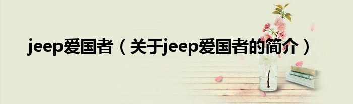 jeep愛國(guó)者（關(guān)于jeep愛國(guó)者的簡(jiǎn)介）