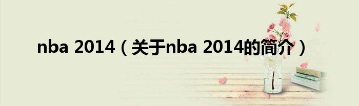 nba 2014（關(guān)于nba 2014的簡(jiǎn)介）