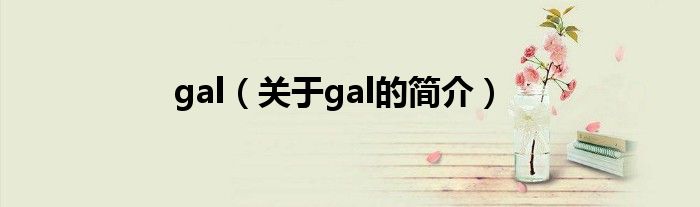 gal（關(guān)于gal的簡(jiǎn)介）