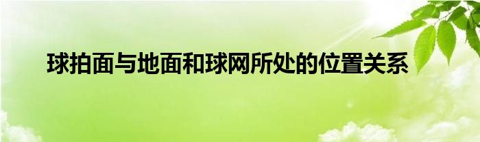 球拍面與地面和球網所處的位置關系