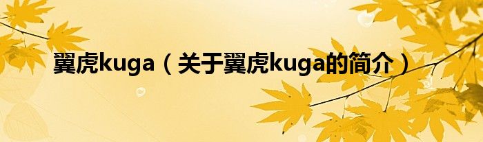 翼虎kuga（關(guān)于翼虎kuga的簡介）