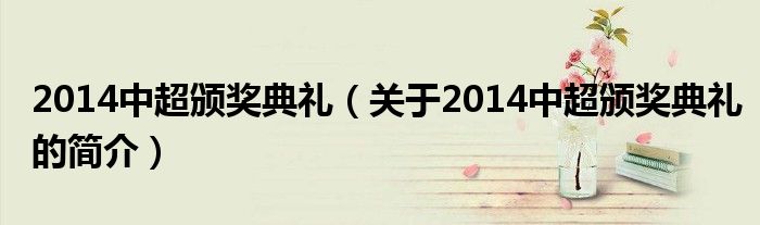 2014中超頒獎典禮（關(guān)于2014中超頒獎典禮的簡介）