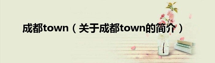 成都town（關(guān)于成都town的簡介）