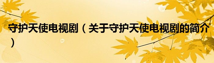 守護天使電視?。P于守護天使電視劇的簡介）