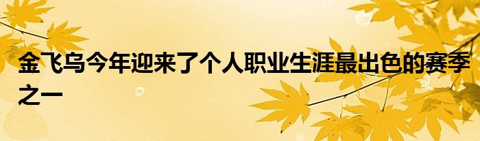 金飛烏今年迎來(lái)了個(gè)人職業(yè)生涯最出色的賽季之一