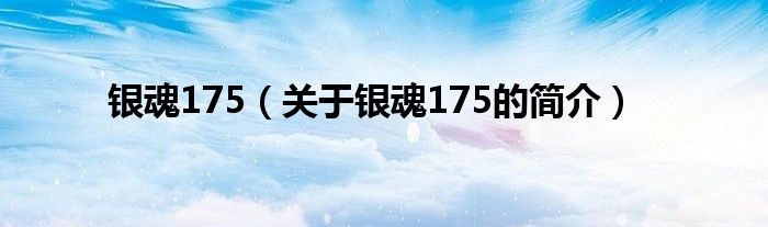 銀魂175（關于銀魂175的簡介）