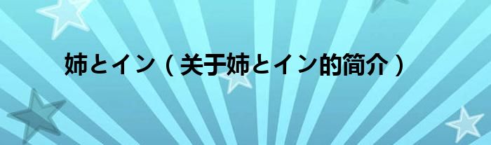 姉とイン（關(guān)于姉とイン的簡(jiǎn)介）