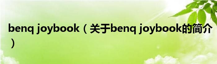 benq joybook（關(guān)于benq joybook的簡介）