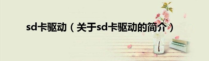 sd卡驅(qū)動(dòng)（關(guān)于sd卡驅(qū)動(dòng)的簡(jiǎn)介）