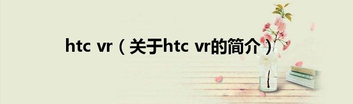 htc vr（關(guān)于htc vr的簡(jiǎn)介）