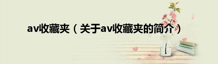 av收藏夾（關于av收藏夾的簡介）