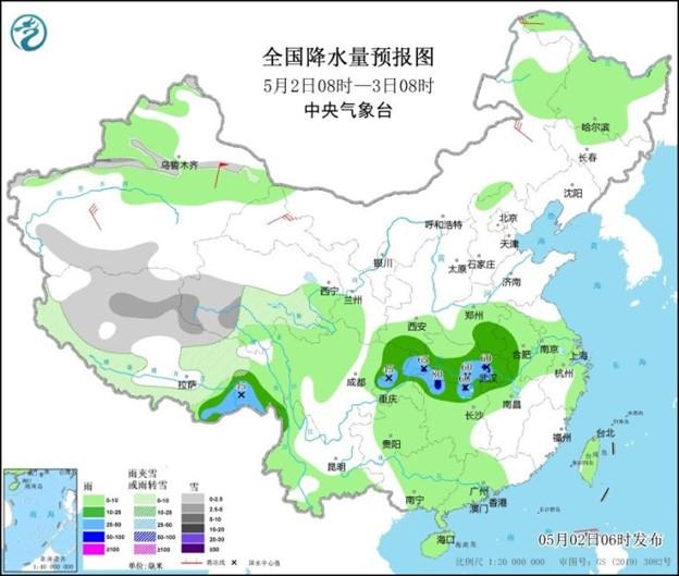 五一假期第四天強(qiáng)降雨來襲，多地出現(xiàn)大暴雨